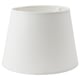 SKOTTORP: white fabric lampshade, conical shape, diffuses soft light.