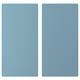 Two identical light blue rectangular panels, smooth and evenly coloured, likely part of a childrens storage solution.