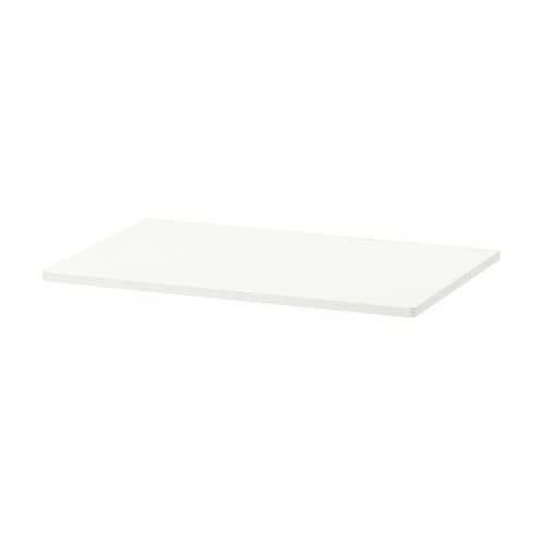 This image a white ikea SMÅSTAD shelf cover. Its rectangular, made of fibreboard with acrylic paint, and designed to fit over storage modules.