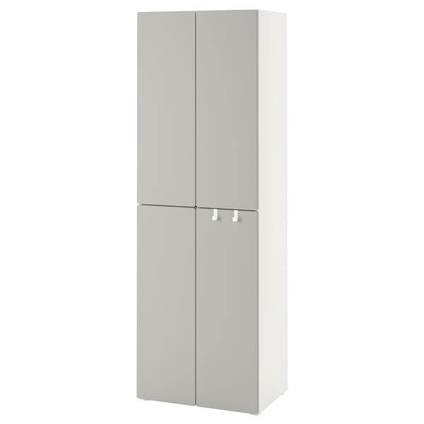 SMÅSTAD wardrobe: 2-door, minimalist, space-saving, white.