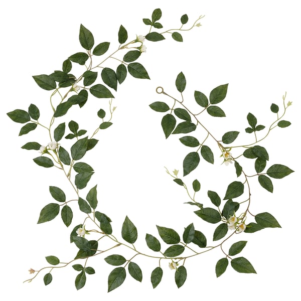 SMYCKA: artificial green plant wreath, recycled plastic, lifelike leaves, indoor/outdoor.