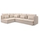 A beige, l-shaped SÖDERHAMN sectional sofa with plush cushions, offering a modern and comfortable design.