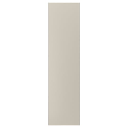 Beige STENSUND cover panel, stain-resistant, easy clean, fits doors & drawers, country feel.