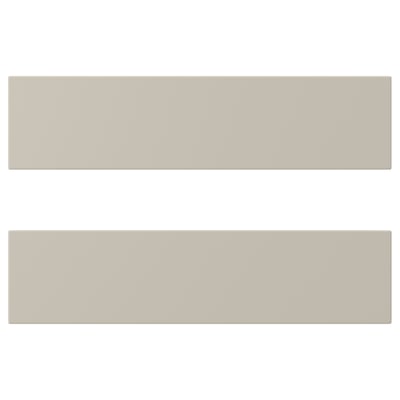 Two beige rectangular STENSUND panels, smooth and lacquered, horizontally aligned.