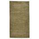 Displays a rectangular, olive green STOENSE area rug with a soft, thick pile and a subtle sheen, perfect for cosy, sound-dampened spaces.