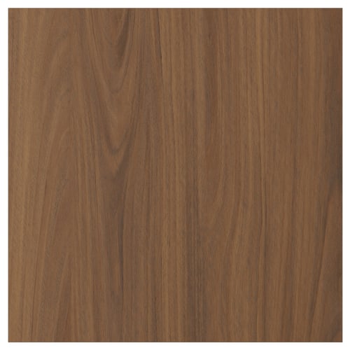 TISTORP walnut finish wood grain panel, smooth texture.