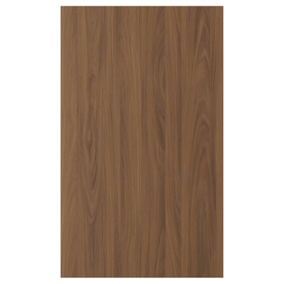 TISTORP walnut finish drawer front, rectangular, smooth surface with vertical grain pattern.