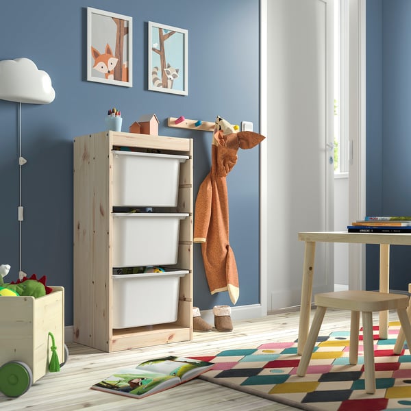 TROFAST Frame, light white stained pine, 44x91 cm
