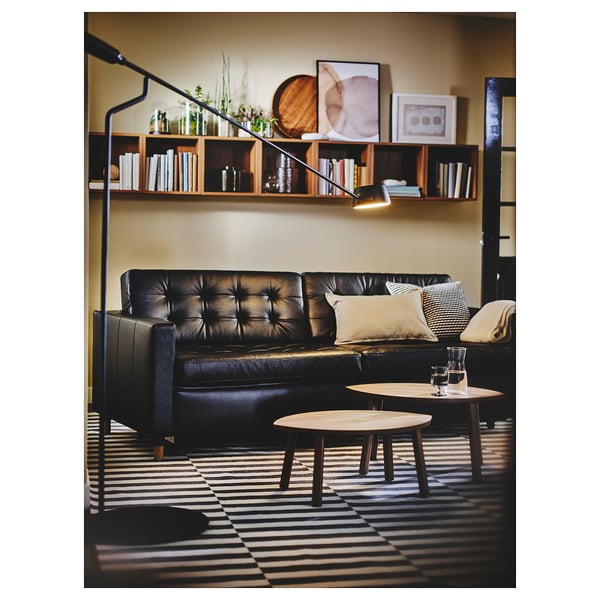 VÅGHÖJD LED floor lamp, dimmable black
