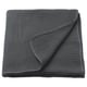A folded grey VÅRELD bedspread in a textured weave, made of 100% cotton.