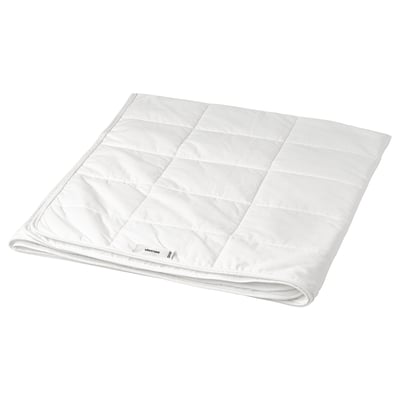 VÅRSTARR white duvet with jacquard stripes, made from 55% lyocell and 45% cotton, featuring a square shape and quilted design.