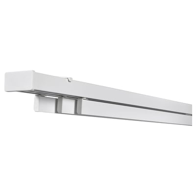 A VIDGA triple track rail, white, made of aluminium and plastic, with a sleek and modern design.