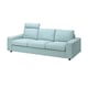 Blue VIMLE sofa, modern, minimalist, polyester-cotton fabric.