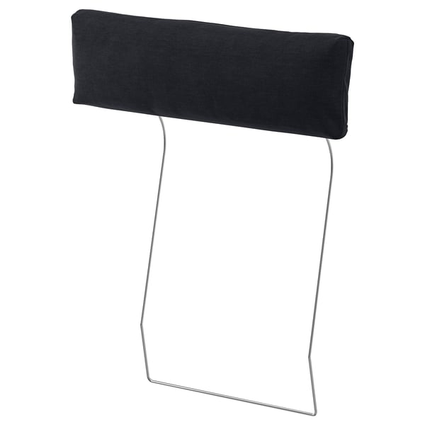 Black VIMLE headrest cushion - recycled polyester, corduroy texture.