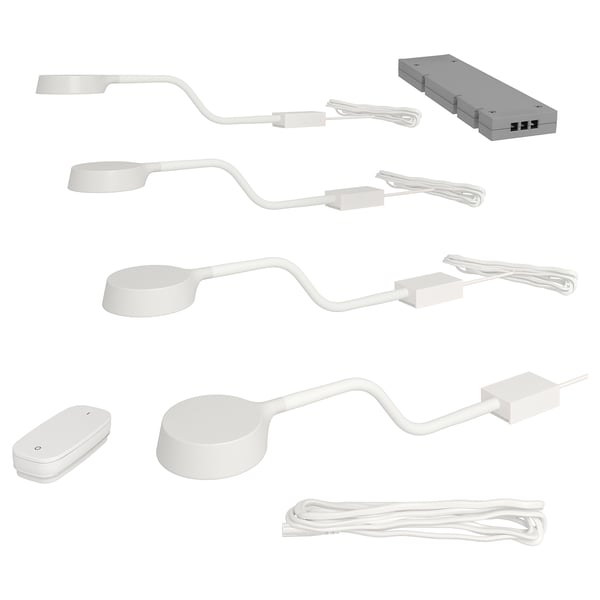 Wireless cabinet lights: 3 adjustable whites with remote, ideal for small spaces.