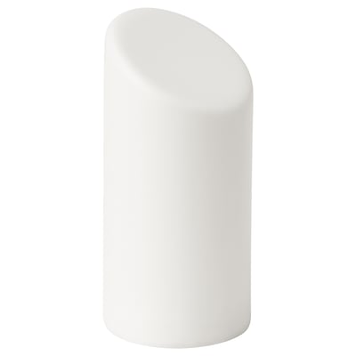 ÄDELLÖVSKOG Bougie bloc à LED, blanc/intérieur/extérieur, 16 cm