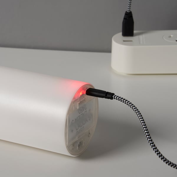 ÄDELLÖVTRÄD Bougie bloc à LED, blanc/intérieur, 14 cm