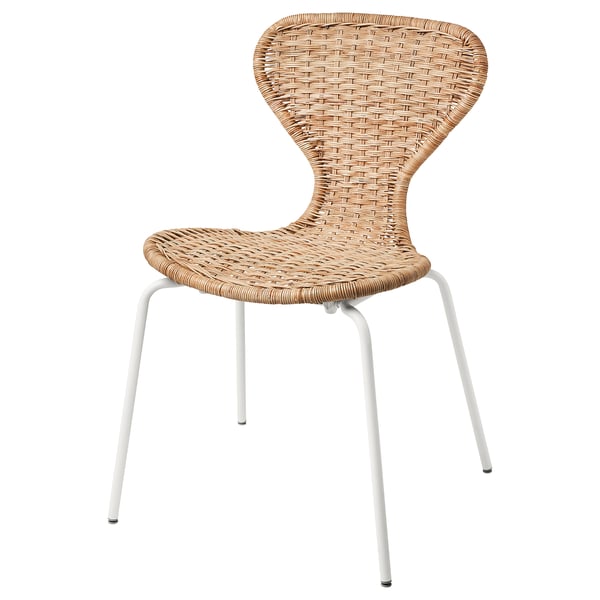 ÄLVSTA Chaise, fait main rotin/Sefast blanc