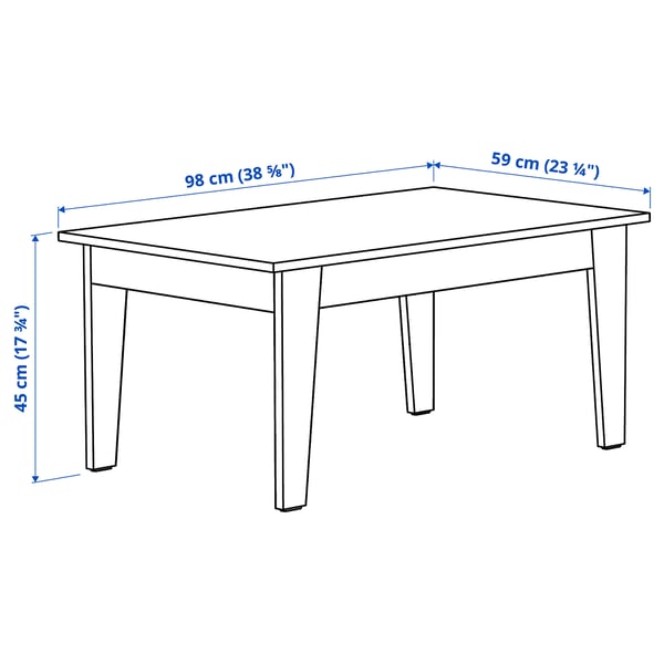 ÄMMARYD Table basse, gris, 98x59 cm