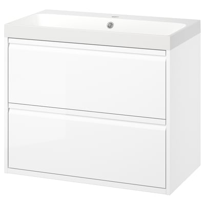 ÄNGSJÖN / BACKSJÖN Meuble lavabo avec tiroirs/vasque