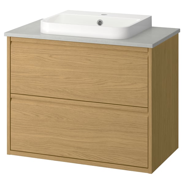 ÄNGSJÖN / BACKSJÖN Meuble lavabo avec tiroirs/vasque