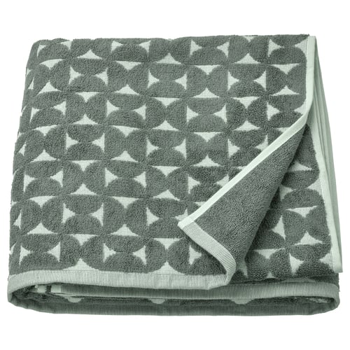 ÄNGSNEJLIKA Drap de bain, gris/vert, 100x150 cm