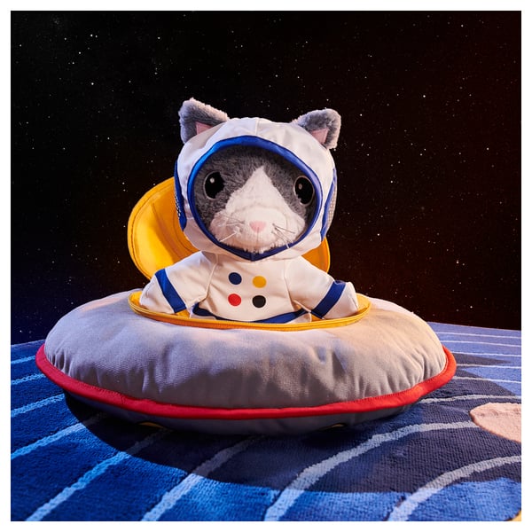AFTONSPARV Peluche astronaute, chat, 28 cm