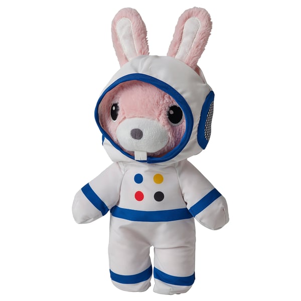 AFTONSPARV Peluche astronaute, lapin, 28 cm