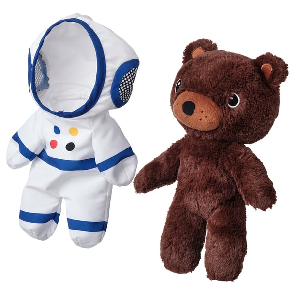 AFTONSPARV Peluche astronaute, ours, 28 cm