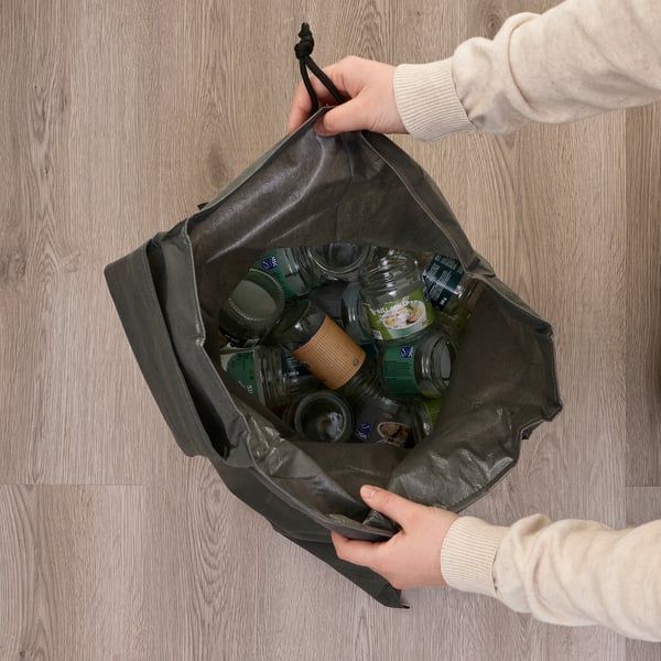 AJÖSS Sac pour tri des déchets, gris foncé, 56x67 cm/35 l