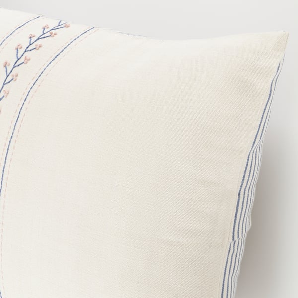 ÅKERNEJLIKA Housse de coussin, blanc cassé broderie, 40x58 cm