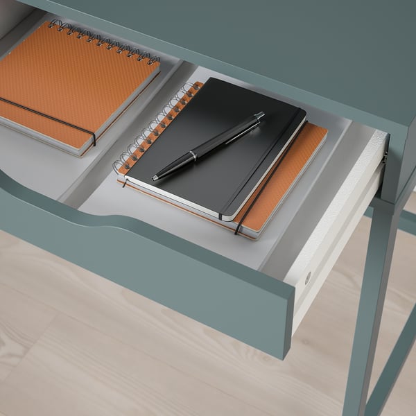 ALEX Bureau, gris turquoise, 100x48 cm