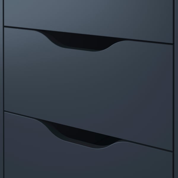 ALEX Caisson à tiroirs, bleu noir, 36x70 cm