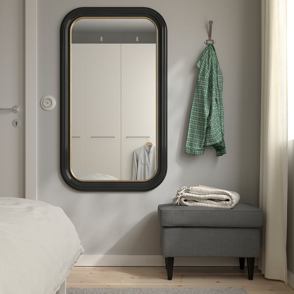 ALMARÖD Miroir, noir, 70x120 cm