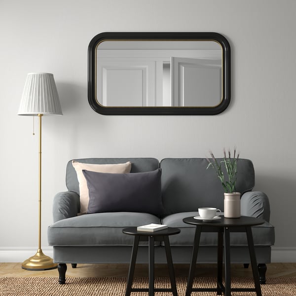 ALMARÖD Miroir, noir, 70x120 cm