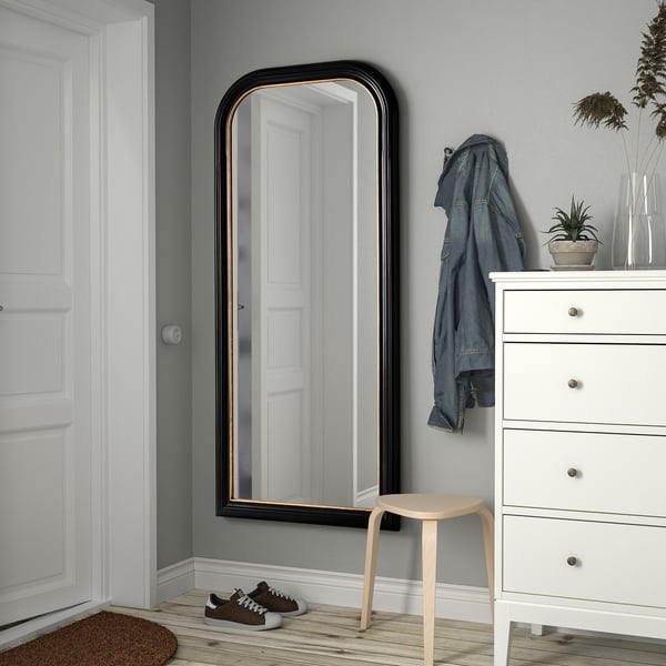 ALMARÖD Miroir, noir, 75x170 cm