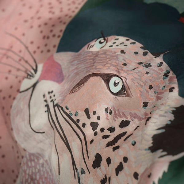 ALPTALL Housse de couette et 1 taie, bleu vert/L'Himalaya, 150x200/50x60 cm