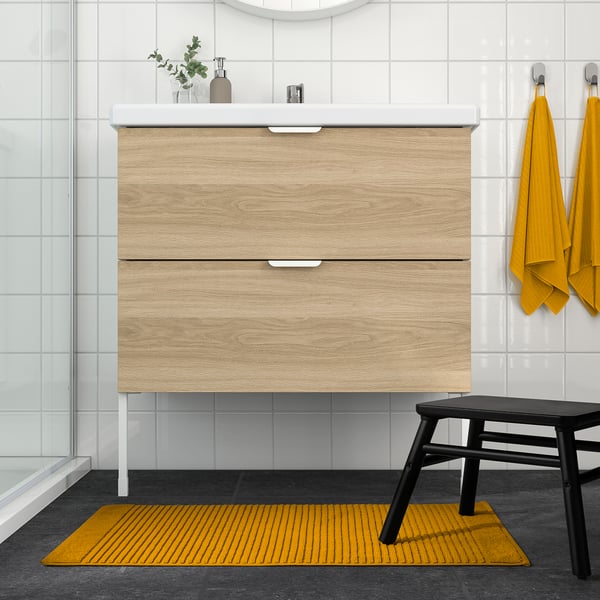 ALSTERN Tapis de bain, jaune doré, 50x80 cm