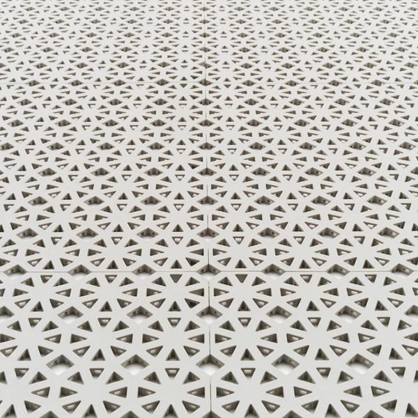 ALTAPPEN Caillebotis, gris clair, 0.81 m²