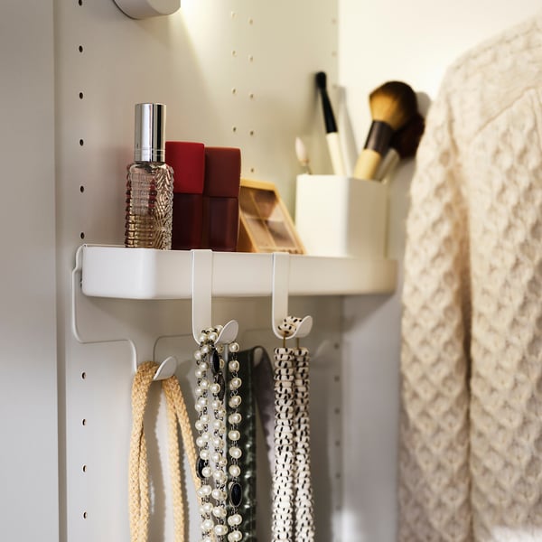 ALTARLIDEN Patère à crochets, avec rangement/blanc