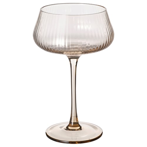 ANLEDNING Coupe à champagne, brun clair, 28 cl