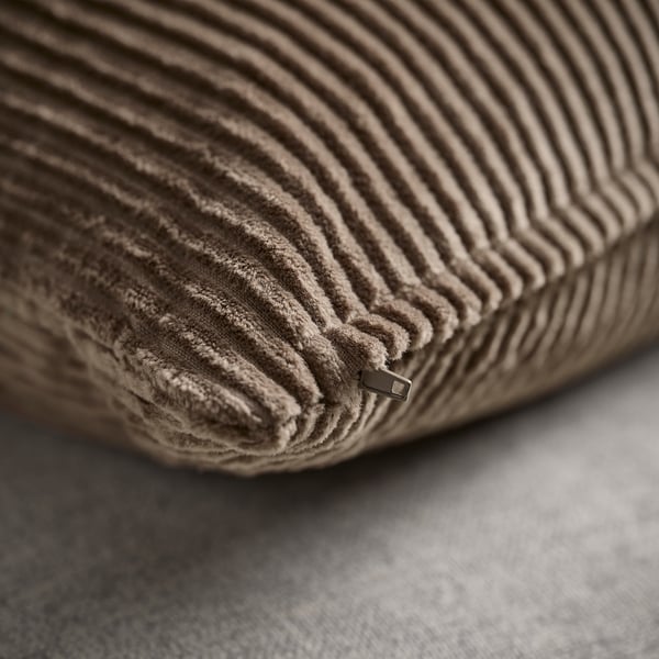ÅSVEIG Housse de coussin, gris brun, 50x50 cm