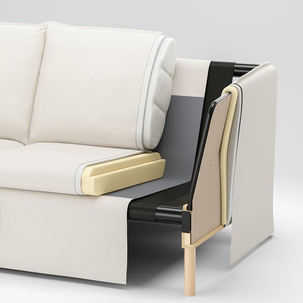 BACKSÄLEN Fauteuil 1,5 places, Blekinge blanc