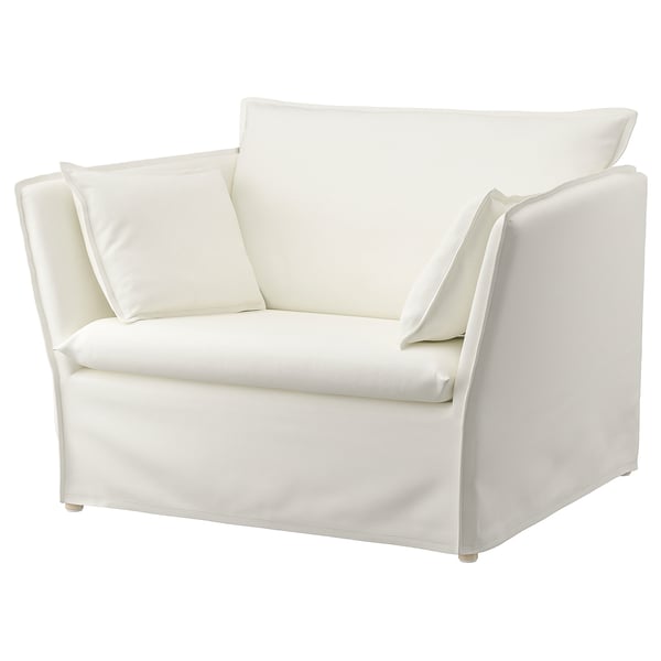 BACKSÄLEN Housse fauteuil 1,5 places, Blekinge blanc