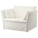 BACKSÄLEN Housse fauteuil 1,5 places, Blekinge blanc