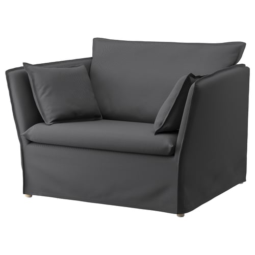 BACKSÄLEN Housse fauteuil 1,5 places, Hallarp gris