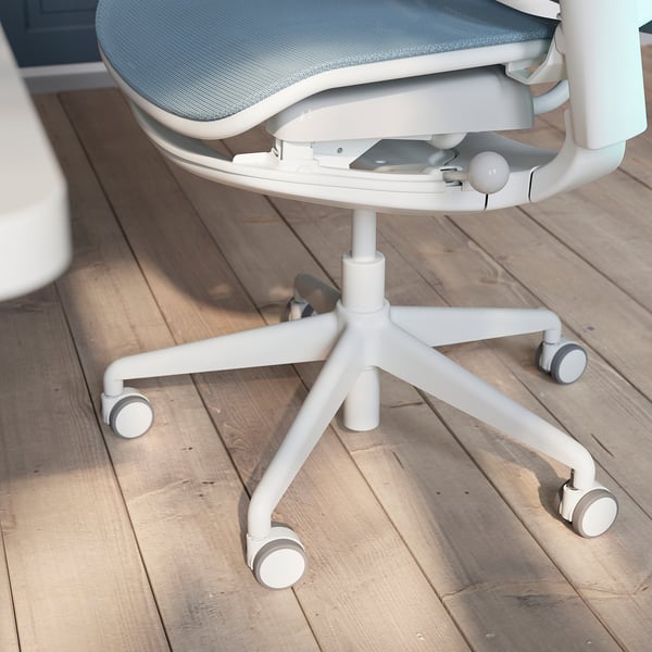 BÄSTBOLL Chaise gaming, bleu/Mjuk gris clair