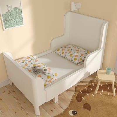 BARNDRÖM Drap housse pour lit extensible, blanc, 80x130 cm