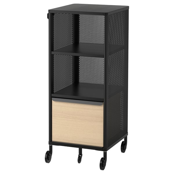 BEKANT Rangement mobile, grillage noir, 41x101 cm