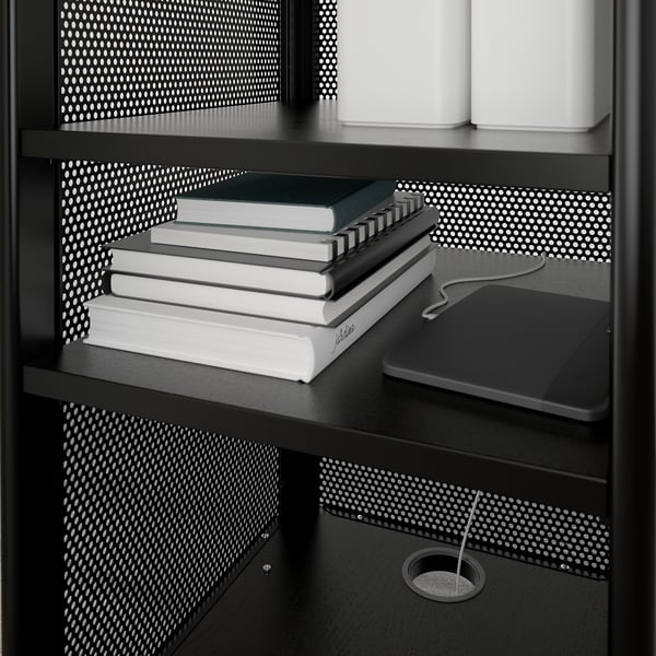 BEKANT Rangement mobile, grillage noir, 41x101 cm